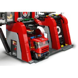 LEGO 60414 City Set de Construcción Estación de Bomberos y Camión de Bomberos con Figura de Perro y 5 Minifiguras
