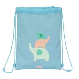 Bolsa Mochila con Cuerdas Safta Elefantes Verde Bolsa Mochila con Cuerdas Safta Elefantes Verde