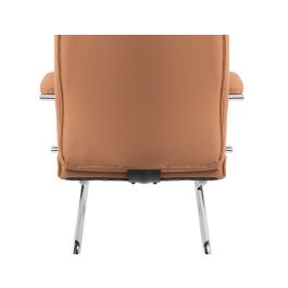 Silla Q-Connect Escritorio Mod Ena Simil Piel Base Metalica Alt Max 1050 Anc 630 Prof 650 Color Crema