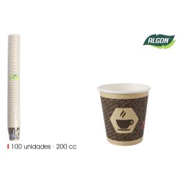 Vaso de Cartón para Café 200 cc - Pack de 100 - Algon - Inde (12 Unidades) Precio: 36.49999969. SKU: B1DLKJT768