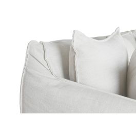 DKD Home Decor Sofá Beige 110 x 86 x 260 cm - Lino, 7 Cojines, Desenfundable