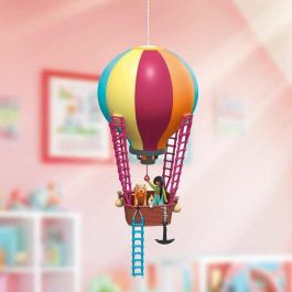 Playmobil Set de Viaje en Globo con Globo Aerostático, Figuras de Mujer, Tigre, Cacatúa y Accesorios para Niños +3 años