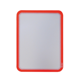 Djois Marco Porta Anuncios Magnético DIN A4 con 4 Bandas Magnéticas, Rojo, Pack 2 Unidades