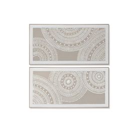 Cuadro Urban DKD Home Decor Beige Blanco 4.5 x 62 x 122 cm (2 Unidades) Precio: 106.50000009. SKU: B12NN68KZR