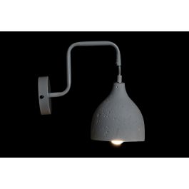 DKD Home Decor Lámpara Aplique Moderno de Metal y Cemento Dorado Gris Oscuro 27x26x14cm E27 50W (Pack de 2)