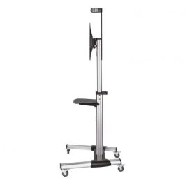 Aisens FT70TRE-037 Soporte de Suelo Inclinable para TV de 37-70" y hasta 50kg con Ruedas y Bandeja