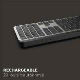 Mobility Lab Teclado KP450W Inalámbrico AZERTY FR Teclas Planas Multiconexiones Negro