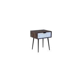 DKD Home Decor Mesita de Noche Moderna de 1 Cajón, Desmontable, en Madera de Mango y Metal, Colores Wengue Blanco Negro, 38 Largo x 50 Alto x 45 Ancho cm Precio: 134.98999943. SKU: S3044257