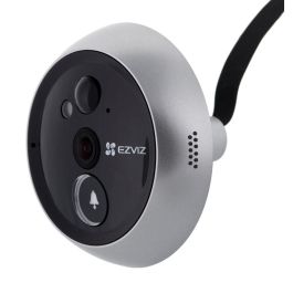 EZVIZ DP2 Timbre Video WiFi 1080p, Sensor Movimiento 6m, Visión Nocturna, Negro/Plata, CS-DP2C-A0-6E2WPFBS