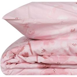 Juego de cama ASI8681181819838 1 funda nórdica 220x240 cm + 2 fundas de almohada 60x60 cm 100% algodón reforzado Rosa