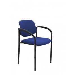 Silla Piqueras Y Crespo Villalgordo Confidente Brazos Fijos Chasis Negro Asiento Y Respaldo Tapizados Bali Azul Precio: 158.50000056. SKU: S5703150