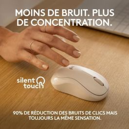 Logitech M240 Ratón Bluetooth Silencioso, 90% Menos Ruido de Clic, 18 Meses Autonomía de Batería, Diseño Ambidextro y Compacto para Viaje