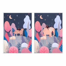 Cuadro Scandi DKD Home Decor Azul Rosa 4.3 x 73 x 53 cm (2 Unidades) Precio: 33.4999995. SKU: S3017942