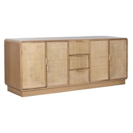 DKD Home Decor Buffet Tropical Natural Roble Ratán MDF Chapa con 3 Cajones 4 Puertas - 182x45x71 cm Precio: 870.99707453. SKU: B1BEZLNEQQ