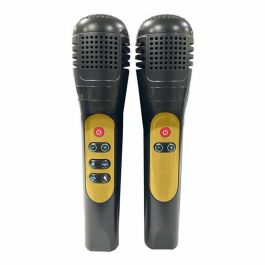 Karaoke Light Party Duo Golden Edition, Altavoz Bluetooth, 2 Micrófonos, 5 Modos Juego, Control Volumen, Luces, Sonidos, +14 Años, 35x20x27.9 cm