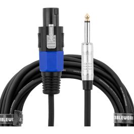 Cableworks Cable de Altavoz Jack a Speakon Profesional 3 Metros para Equipo de Sonido y Estudio