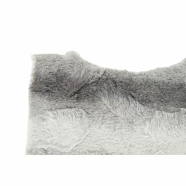 DKD Home Decor Alfombra Colonial Animal Print Textil Gris Claro Blanco de Poliéster 560 gsm 90x60 cm