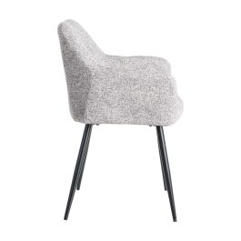 Silla Jaspeado Gris-Blanco Tejido-Metal 59 X 54 X 81 cm