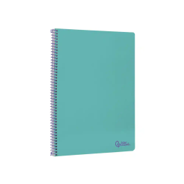 Liderpapel Cuaderno Espiral Smart A4 Tapa Blanda 80 Hojas 75gr Cuadro 4mm con Margen Color Turquesa