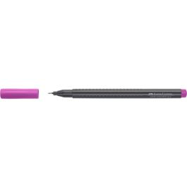FABER-CASTELL 151634 Finepen Grip 0.4 mm Fino Carmesí, Triangular, Tinta Lavable a Base de Colorante Alimentario