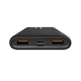 Silicon Power QP15 Powerbank 10000mAh QC PD Negro, Carga Rápida para Móviles con Puertos USB-A y USB-C