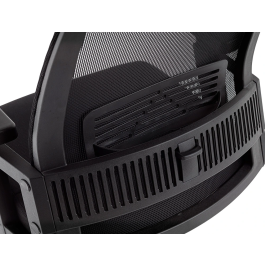 Q-connect Silla de Dirección Ergonómica con Respaldo Alto y Reposacabezas Ajustable, Base Metálica, Color Negro