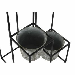 DKD Home Decor Macetero Urban de Metal Gris 34 x 71 x 34 cm DKD Home Decor Macetero Urban de Metal Gris 34 x 71 x 34 cm