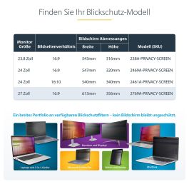 Cable HDMI Startech 2769A-PRIVACY-SCREEN Negro