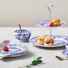 Spode Plato Pastas Blue Italian Diámetro 19 cm (4 Unidades)