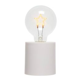 The Concept Factory Lámpara A Pilas Efecto Neón Plata