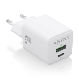 AISENS - CARGADOR GaN 30W, 1xUSB-C PD3.0 QC4.0, 1xUSB-A QC3.0, BLANCO Precio: 7.49999987. SKU: B16Z554L8D