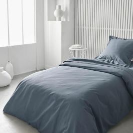 Today TOD3574641207274 Sábana Bajera Esencial 100% Algodón Unicolor Mezclilla 90x190 cm para 1 Persona