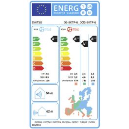 Aire Acondicionado DAITSU ELECTRIC DS-9KTP-6 Blanco 2500 W 2236 fg/h