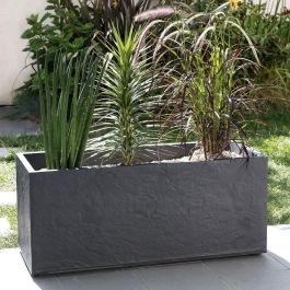 Eda Bac Volcania Jardinere 100 x 40 x 40 cm - 97.6 L - Anthracite Gray 13731GANT