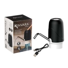 Kinvara Dispensador Agua Automatico Adaptador 14x7.5x13cm Plastico Pp Acero Inoxidable Silicona Transparente Negro (Set de 12)