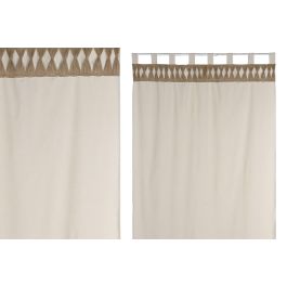 Cortina Cottage DKD Home Decor Beige Natural 260 x 140 cm (2 Unidades)