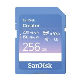 SanDisk SDSDXEP-256G-GNCIS Tarjeta SDXC Creator 256 GB UHS-II Clase 10 U3 V60, Velocidad de Lectura 280 MB/s, Velocidad de Escritura 150 MB/s, Color Azul Precio: 107.99000014. SKU: B175VGB6YS