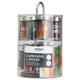 Cook Concept Especiero Giratorio 2 Pisos con 16 Botes de Cristal