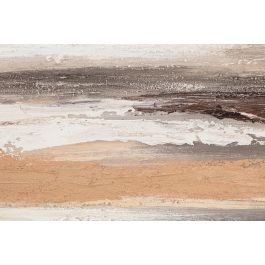 DKD Home Decor Cuadro Moderno Abstracto Beige Blanco Lienzo PS 142.5 x 72.5 x 4.5 cm (2 Unidades)