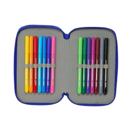 Safta Plumier Escolar Triple Cremallera 37 Piezas Real Madrid 3 Equipación 2025/2026 195x125x55 mm