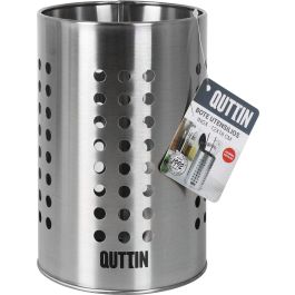 Quttin Bote de Utensilios de Cocina de Acero Inoxidable 12 x 18 cm - Organizador de Menaje para Encimera (12 Unidades)