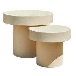 DKD Home Decor Set de 2 Mesita Auxiliar Terraza Y Jardin Crudo 60 x 60 x 50 cm Precio: 186.88999945. SKU: B12RHKYY3G