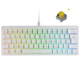 Mars Gaming Teclado Mecánico MKMINIPROWYES 60% Switch Amarillo Blanco Precio: 32.49999984. SKU: B1D8ECM9ZT