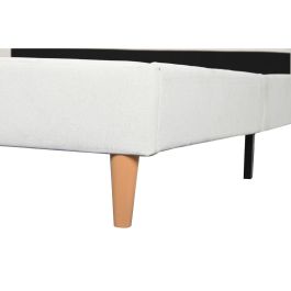 DKD Home Decor Cama Urban Crudo 219x104x170 cm para colchón de 150x200 de Poliéster y Madera