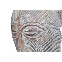 DKD Home Decor Máscara Tribal Tropical 2c25 Figura Decorativa de Suar y Hierro 15 x 80 x 30 cm