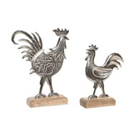 DKD Home Decor Figura Decorativa Gallo Gris Marrón Set de 2 Piezas 20x5x25 cm Precio: 27.69000058. SKU: B1DXBDZWQN