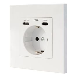 NANOCABLE BASE ENCHUFE PARED TOMA SCHUKO 2USB-C PD20W,BLANCO Precio: 9.98999958. SKU: B1GQ24RQP5