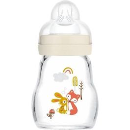 Biberón de vidrio MAM - 170 ml - 0 a 6 meses - Flow Teat 1 - Blanco Biberón de vidrio MAM - 170 ml - 0 a 6 meses - Flow Teat 1 - Blanco