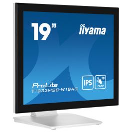 IIYAMA ProLite T1932MSC-W1SAG Monitor táctil 19" / 48.3 cm, Resolución 1280x1024 (5:4), Panel IPS, Multi-Touch, HDMI, DisplayPort, USB, Blanco