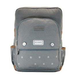 Harry Potter Mochila Oxford Greyly Inspiración Retro Gris, 16L, Algodón, Divisor Acolchado